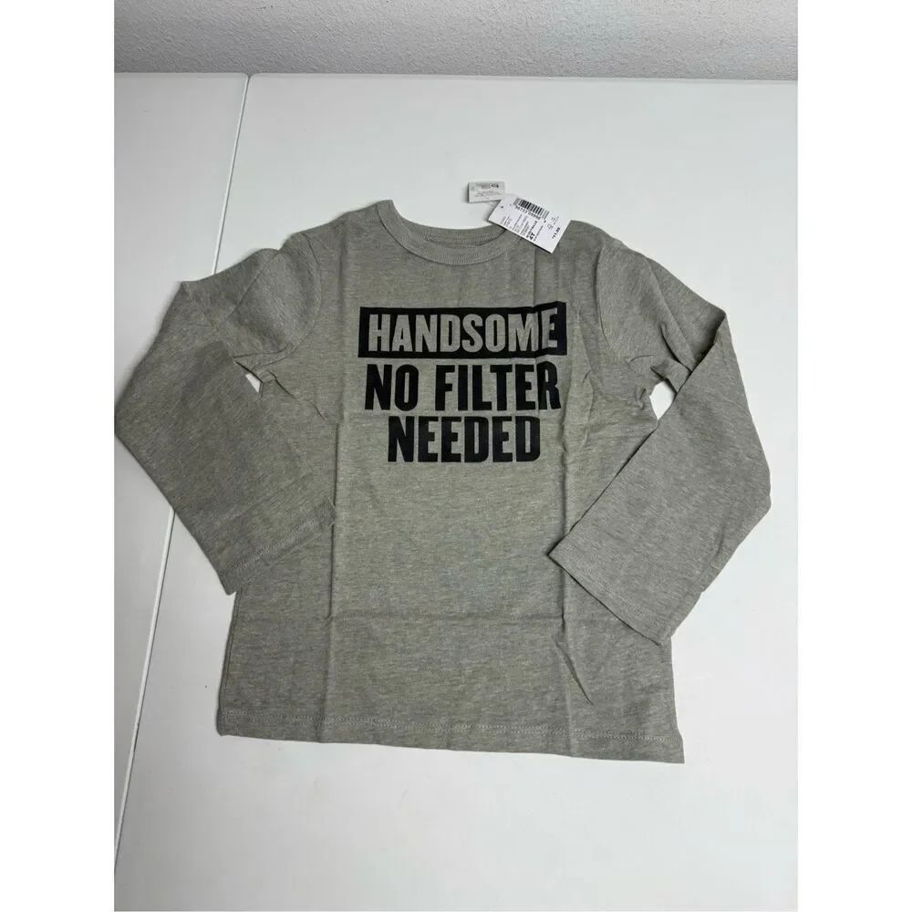 NWT The Children’s Place Handsome Tee Shirt Long Sleeve Green Cotton Size 4T
